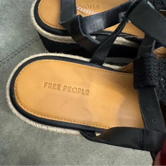 NWT Free People Morning In Mykonos Crochet Platform Wedge Espadrilles Sz 10